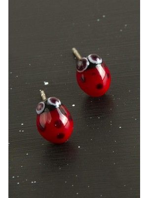 Lowell Home Ieg Uğur Böceği Cam Küpe LWLBJT-RSIEG327