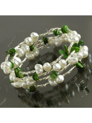 Lowell Home Ieg Helezon Kırık Doğaltaş Inci Trend Bileklik LWLBJT-RSIEG327