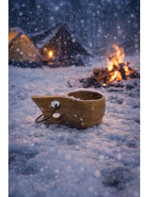 Seymen Bıçakçılık Kuksa Bardak – Doğal Ahşap | Kamp & Outdoor Kullanımına Uygun