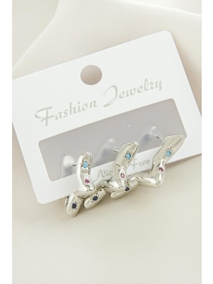 Lowell Home Ieg 3 Adet Yıldız Zirkon Taşlı Küpe LWLBJT-RSIEG327