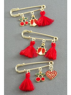 Lowell Home Ieg Karışık Püsküllü Broş LWLBJT-RSIEG327