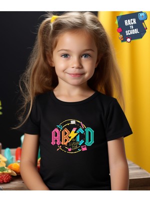 Aselinda Back To School Baskılı Unisex Çocuk Tişört-Okula Dönüş Baskılı Çocuk Tişört