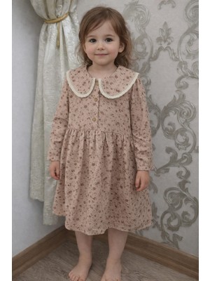 A.E Çiçek Desenli Çocuk Elbisesi