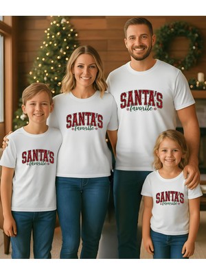 Aselinda 2026 Family Christmas Santa's Baskılı Yılbaşı Kombini Tişört (Kombin Yapmak Için Ürün Ekleyiniz)