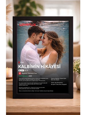 Woisco Işiye Özel Loveflix Film Çerçeveli - Sevgili, Arkadaş, Aile ve Doğum Günü Hediye