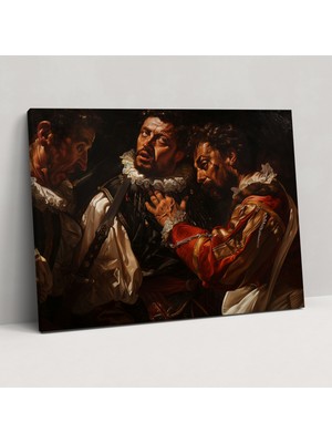 Popcas  Caravaggio Tarzı Dekoratif Tablo Kanvas Duvar Sanatı