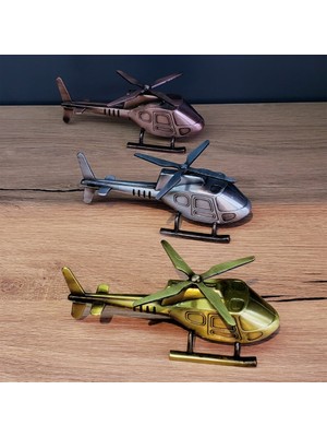 NW NessiWorld Dekoratif Metal Helikopter