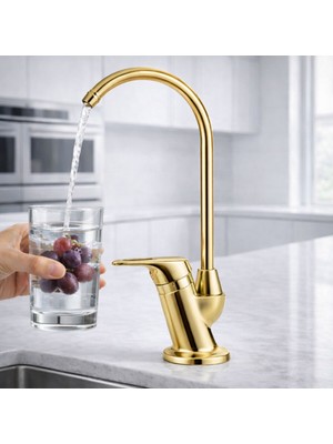 Fulcie Gold-Altın Küçük Arıtmalı Musluğu Bataryası Pirinç Gövde Arıtma Musluğu Lüks