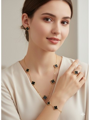Yonca Motifli Takı Seti