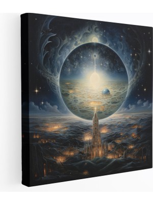 Popcas  Kutsal Kuran Kanvas Tablo - Göksel Gök Görüntüleri - Kutsal Kuran Kanvas Duvar Sanatı Duvar Dekorasyonu Kanvas Tablo