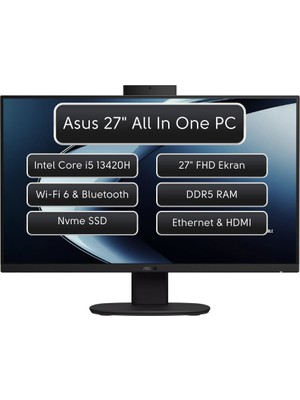 Asus V470VA Intel Core I5 13420H 16GB 2tb SSD 27" Fhd Freedos All In One Bilgisayar V470VAK-BPE0250 O7