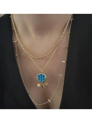 3lü Kolye Seti ( 3lü Kolye Seti ( Kuyum Kolye Süryani Kolye ve Çıtır Kolye Üçlü Kolye Seti )