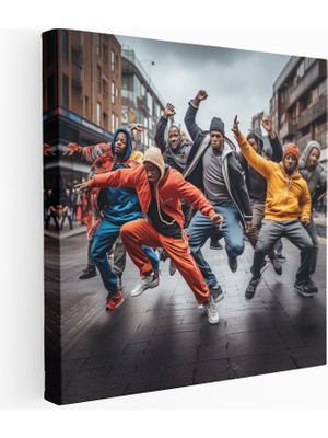 Popcas  Şehir Sokak Dansı B-Boylar Kanvas Tablosu