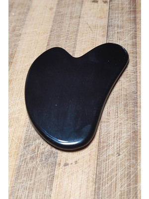 Normadia Doğal Obsidyen Taşı ile Gua Sha Masaj Seti, Sağlıklı ve Pürüzsüz Cilt