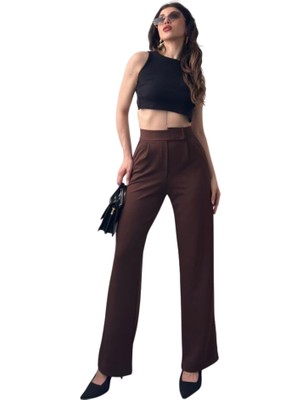 Palazzo Pantolon- Kahverengi̇