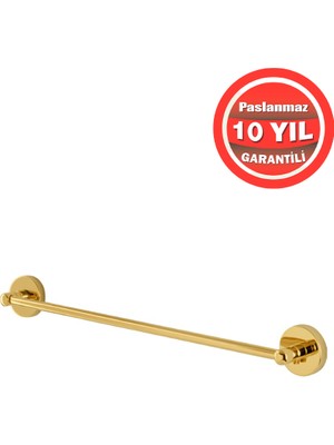 Banyom Home Clk Paslanmaz Pirinç Karaca 40 Cm Uzun Havluluk Altın Gold Renk