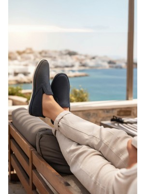 Enoch Hakiki Deri Lazer Kesim Delikli ve Esnek Tabanlı Erkek Lastikli Ayakkabı