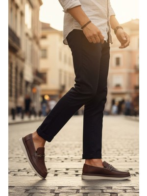 Enoch Hakiki Deri Yılan Derisi Desenli Beyaz Tabanlı Bağcıksız Erkek Loafer