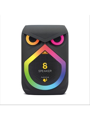 Newdaki Rgb LED Işıklı 8 Inç 16W Bluetooth Hoparlör – Taşınabilir Ses Sistemi | Tws Destekli