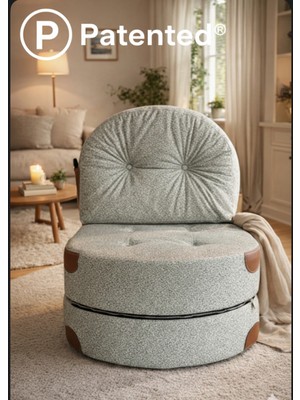 Pufymax Comfort Yeni Nesil Bohem Tekli Koltuk,Legom yataklı Katlanır Berjer,yer Yatağı, Modüler Yapı 65X75|85CM