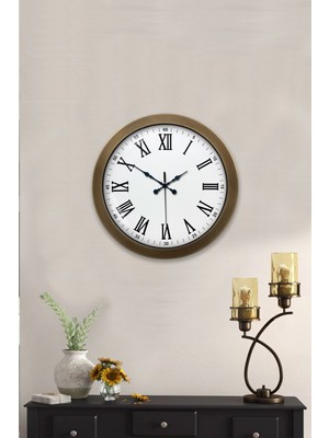 NW NessiWorld 36 cm Eskitme Metal Roma Rakamlı Duvar Saati