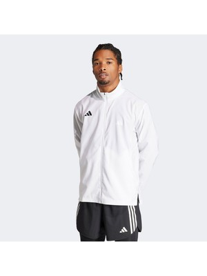 adidas Adizero Essentials Erkek Beyaz Koşu Rüzgarlık.-