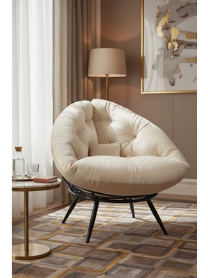 AVYNA Crown™ Duo Collection Modern Tekli Koltuk Berjer | Kitap Okuma & Dinlenme Koltuğu - Tay Tüyü