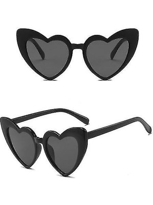 NW NessiWorld Siyah Renk Kalp Şekilli Parti Gözlüğü