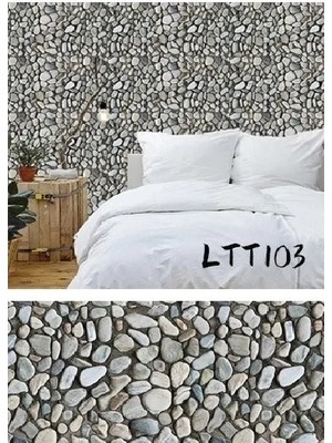 NW NessiWorld Çakıl Taşı Desenli Yapışkanlı Kaplama Kağıdı Büyük Boy 3 Metre