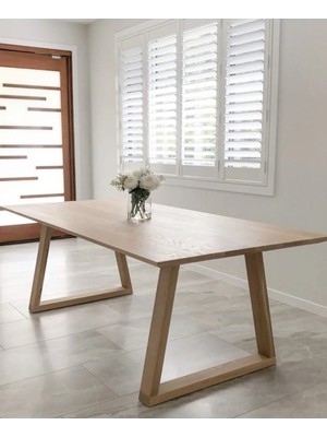 BRK Design Brk Desıgn Kütük Doğal Ahşap Ayaklı Masa