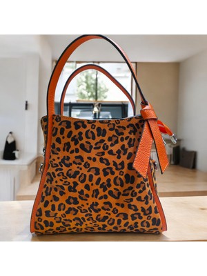 Valentina Victoria Hakiki Süet 3 Bölmeli Yeni Nesil Şık KadıN ÇANTA