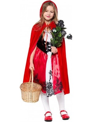 NW NessiWorld Kırmızı Başlıklı Kız Şapkalı Pelerin 90 cm