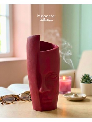 Mosarte Tek Yüz Formlu Dekoratif Vazo / Heykel