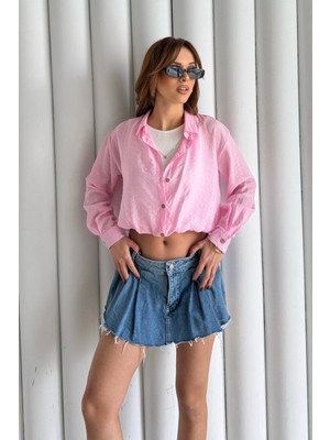 Bejna Kadın Basic Body Detaylı Kolyeli Gömlek