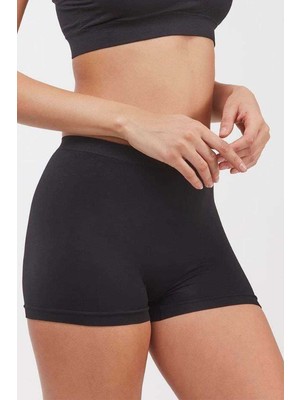 Vexor Elite Life Dikişsiz Kadın Boxer Siyah Şort 830