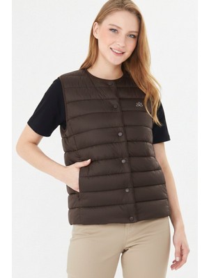 Pique Neslı Kadın Yelek Çıtçıt Kapamalı Şişme Yelek