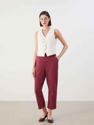 Lc Waikiki Yeni Sezon Beli Lastikli Havuç Kesim Kadın Pantolon