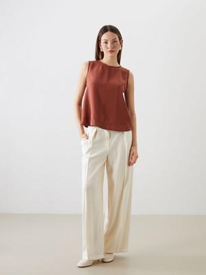 Lc Waikiki Yeni Sezon Beli Lastikli Modal Karışımlı Kadın Pantolon