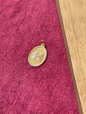 Rupen Kraft 14 Ayar Altın Oval Harf H Kolye Ucu Altın Oval H Harfi Kolye Ucu Altın Harf Altın Uç