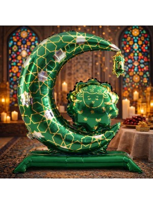 Okavango Ramazan Süsleri, Ramazan Süsü, Ramazan Süsleri Ay Şekilli Camili Folyo Balon