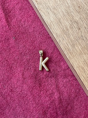 Rupen Kraft 14 Ayar Altın Balon Harf K Kolye Ucu Altın Balon K Harfi Altın Kolye Ucu Altın Harf