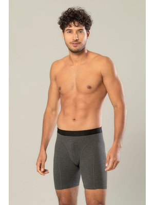 Erdem Erkek Beli Lastikli Pamuklu 6'lı Paket Uzun Boxer 1416