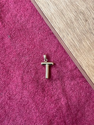 Rupen Kraft 14 Ayar Altın Balon Harf T Kolye Ucu Altın Balon T Harfi Altın Kolye Ucu Altın Harf