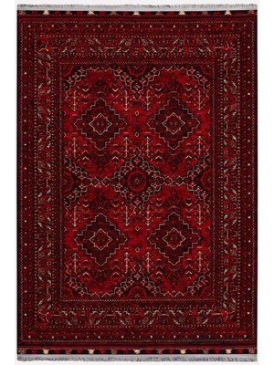 Kilim Home Mars 2168 Bordo Tonlarında Geleneksel Klasik Yıkanabilen Dekoratif Halı