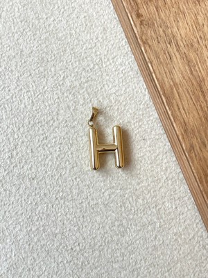 Rupen Kraft 14 Ayar Altın Balon Harf H Kolye Ucu Altın Balon H Harfi Altın Kolye Ucu Altın Harf