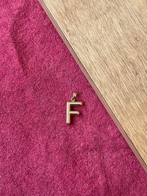 Rupen Kraft 14 Ayar Altın Balon Harf F Kolye Ucu Altın Balon F Harfi Altın Kolye Ucu Altın Harf