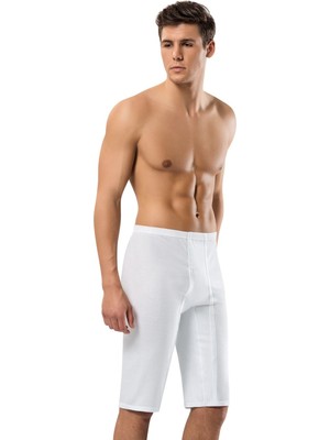 Erdem Erkek Beyaz Uzun Don 6'lı Paket %100 Pamuklu 1351