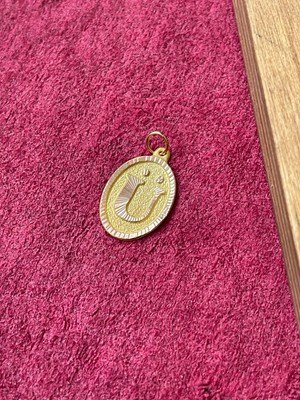 Rupen Kraft 14 Ayar Altın Oval Harf Ü Kolye Ucu Altın Oval Ü Harfi Kolye Ucu Altın Harf Altın Uç