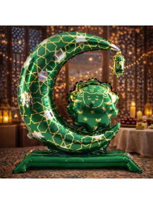 Pairla Ramazan Süsleri, Ramazan Süsü, Ramazan Süsleri Ay Şekilli Camili Folyo Balon