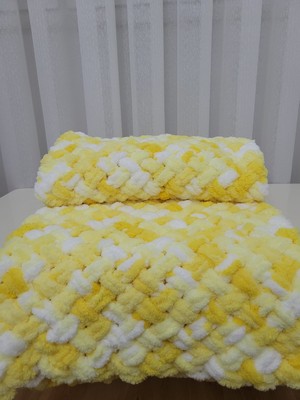 Gift And Flowers Puffy El Örgüsü Bebek Battaniyesi El Örgüsü El Emeği